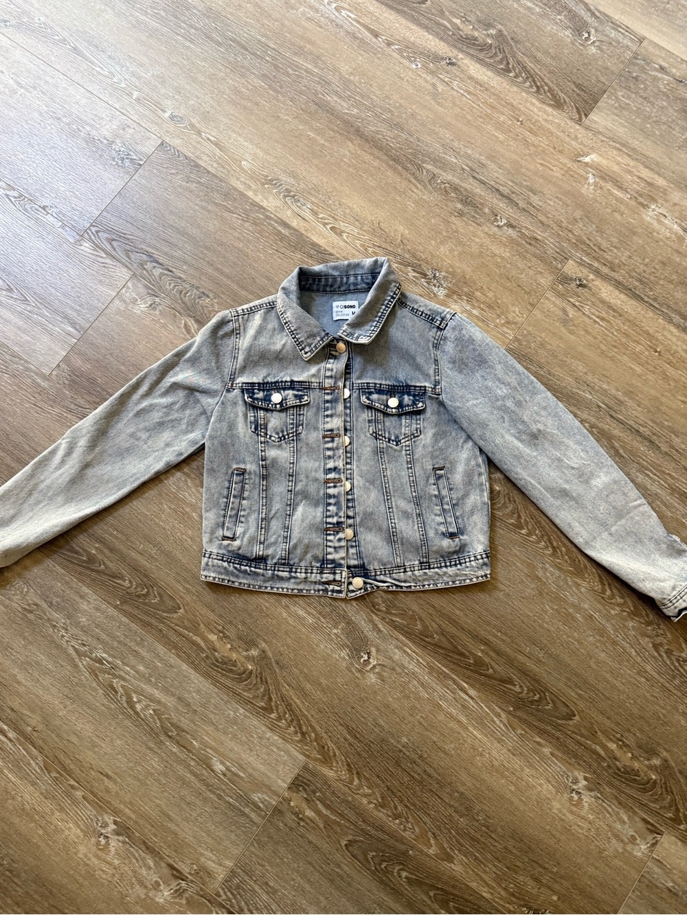 Ci Sono Light Washed Grey Kids Denim Jacket